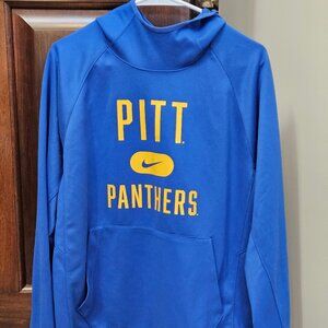 Nike Men's Univ of PITT Dri-Fit Sweatshirt/Hoodie, Blue, Sz M